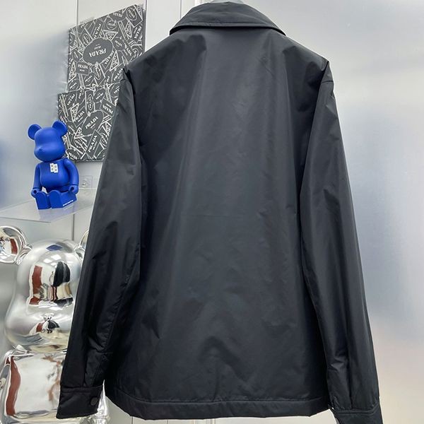 争奪戦 プラダ Re-Nylon フロントボタン長袖シャツ ロゴ SC796M